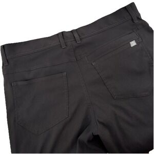 LL Bean Tech Performance Pants Men's Black 43x29 Stretch Travel Zip Pocket